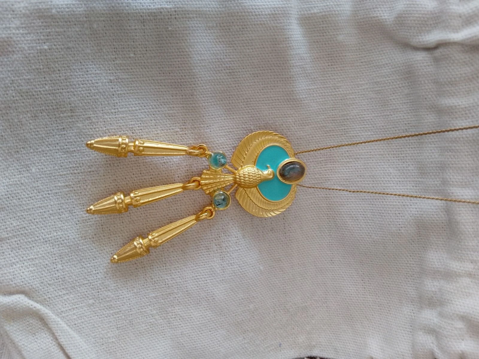 Egyptische hanger met natuurlijke stenen – photo 2